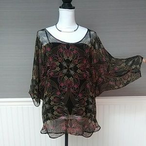 Ella Moss silk top, size M